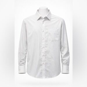 Men’s Classic White Dress Shirt - French Cuffs – Size 2XL